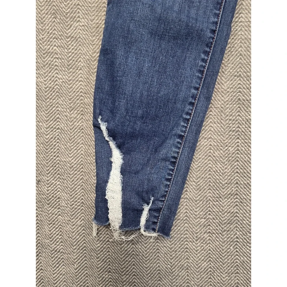 Articles‎ of Society Distressed Skinny Jeans Medium Wash Raw Hem Size 28